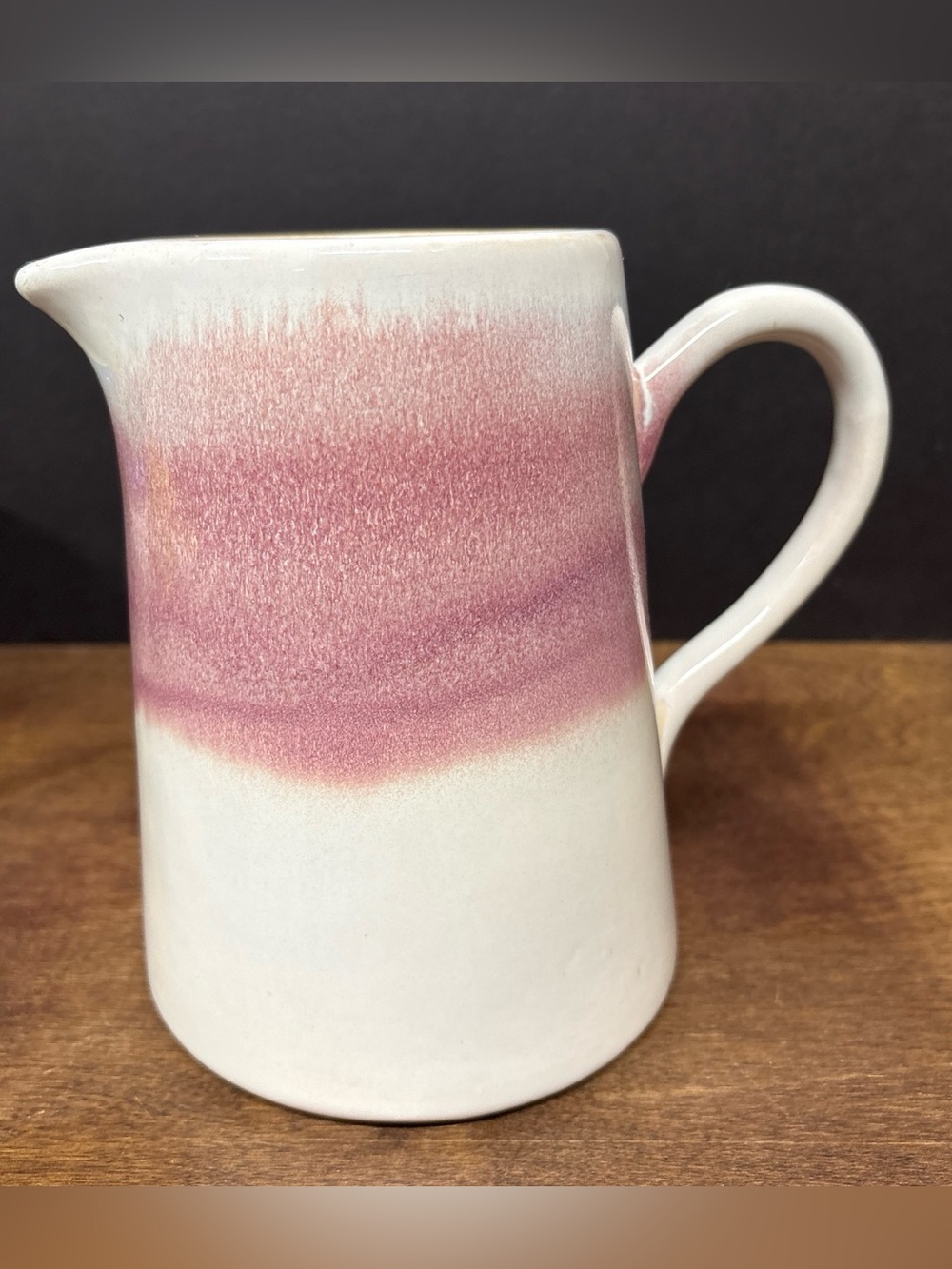 Teleflora Ceramic Pitcher with Pink-White Glaze